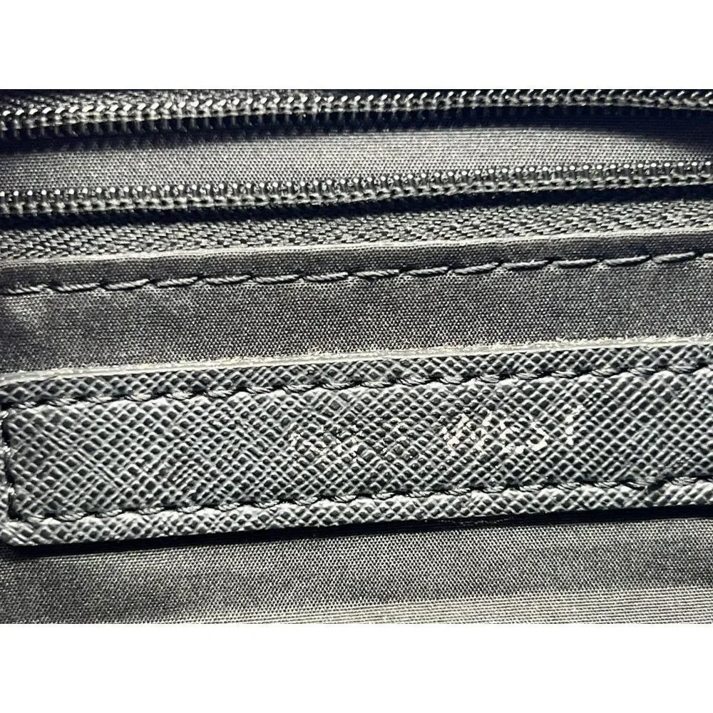 Nine West Black Purse Shoulder Double Zipper Organizer Bag - Picture 5 of 6